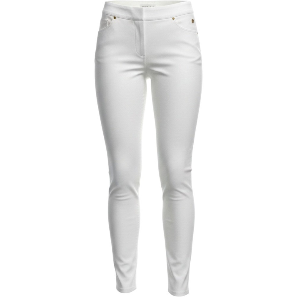 Lilly Pulitzer Luxletic Fairway Performance Twill Pants White Golf size 2 women